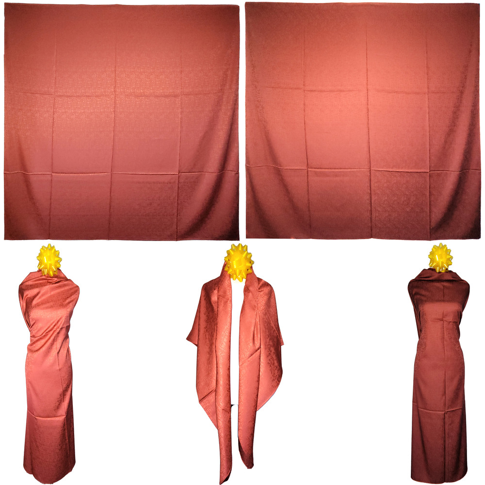 NWT Double Sided Silk Scarf 53"x53" Large Square Shawl Wrap XiangYunSha 36651